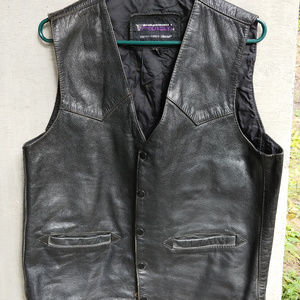 Pro Tech men's leather riding vest large